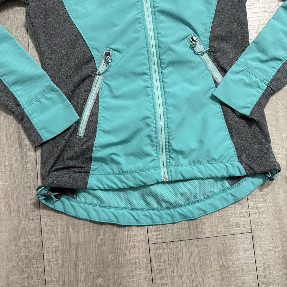 Avalanche Weather Shield Running Shell Full Zip Hooded Jacket Teal Women's Small - Picture 11 of 12